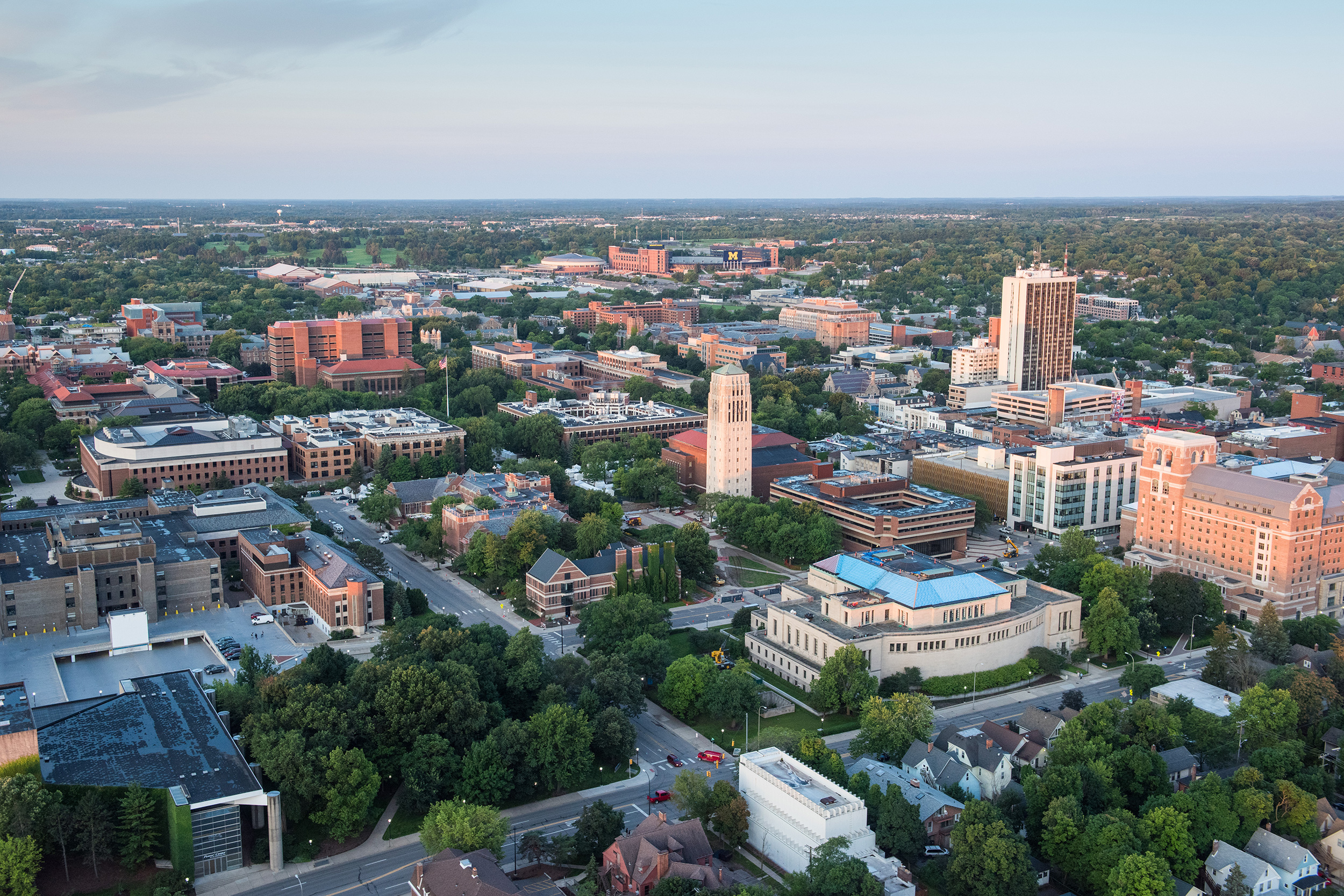 Aerial of central campus